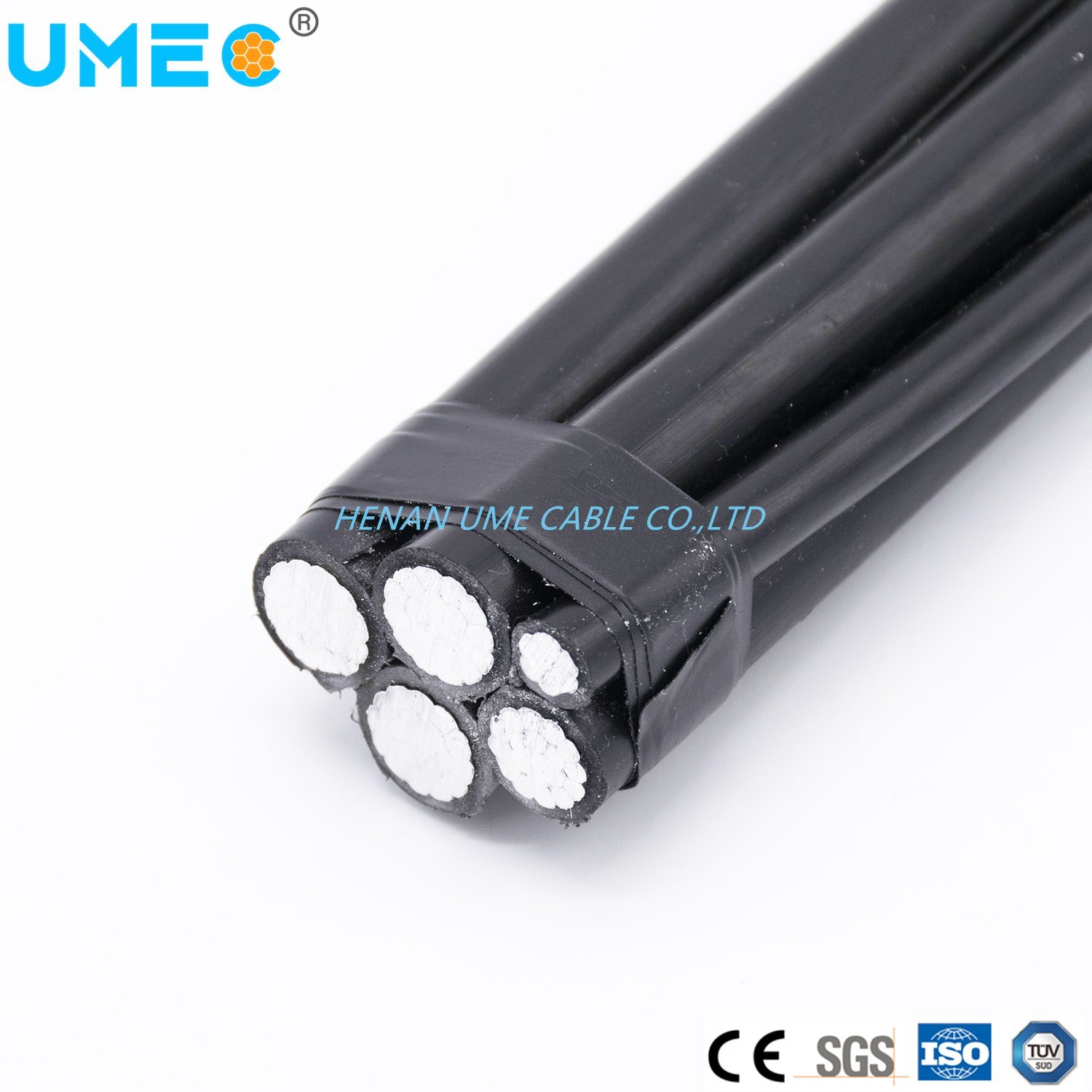 Stranding Aluminum Conductor of 5 Strands Aluminum Conductor Stranding XLPE Insulated Caai Cable/Self-Supporting