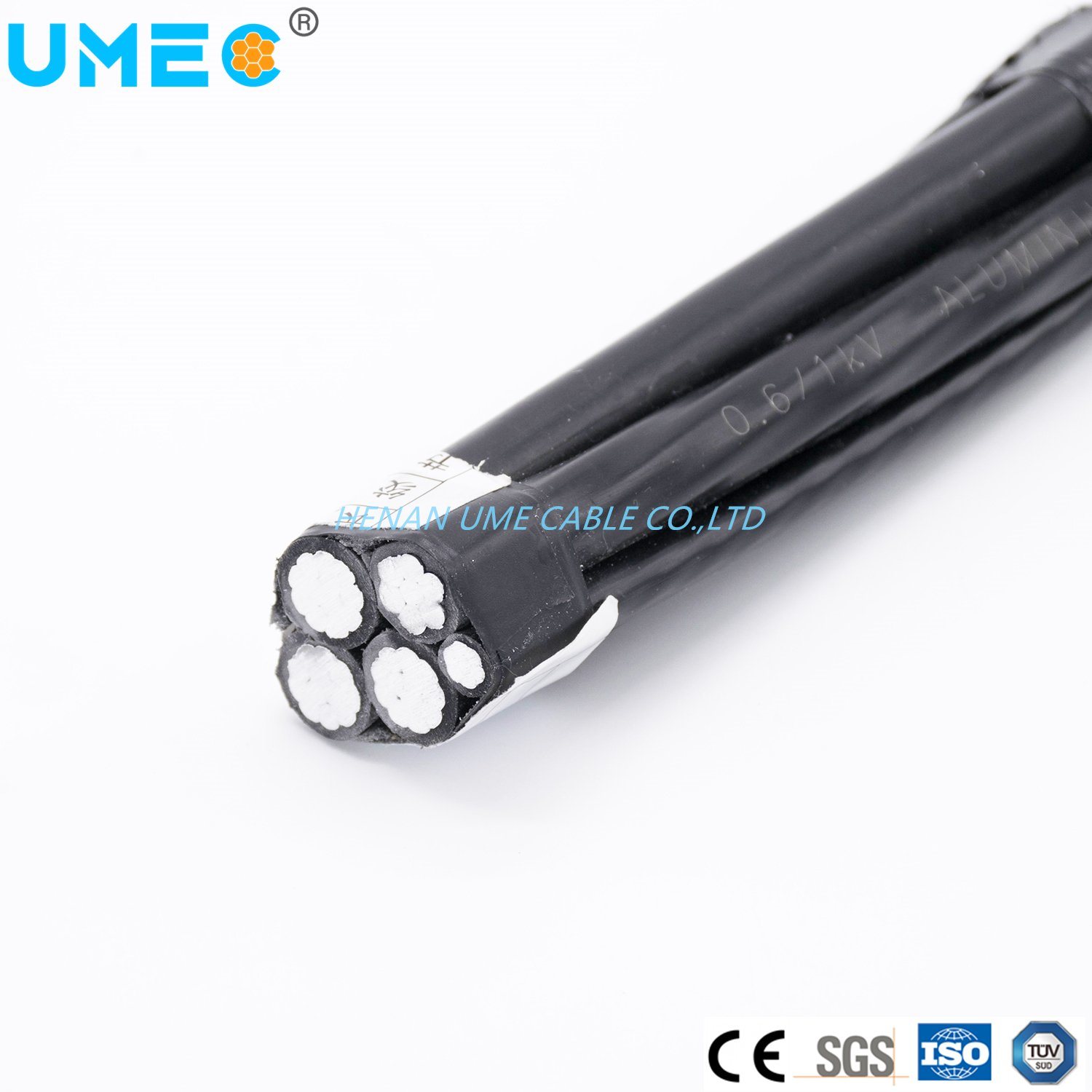 
                Encallamiento de 5 hilos conductor de aluminio 2X25mm2 4X16mm2 XLPE aislado Cable ABC cable Caai
            