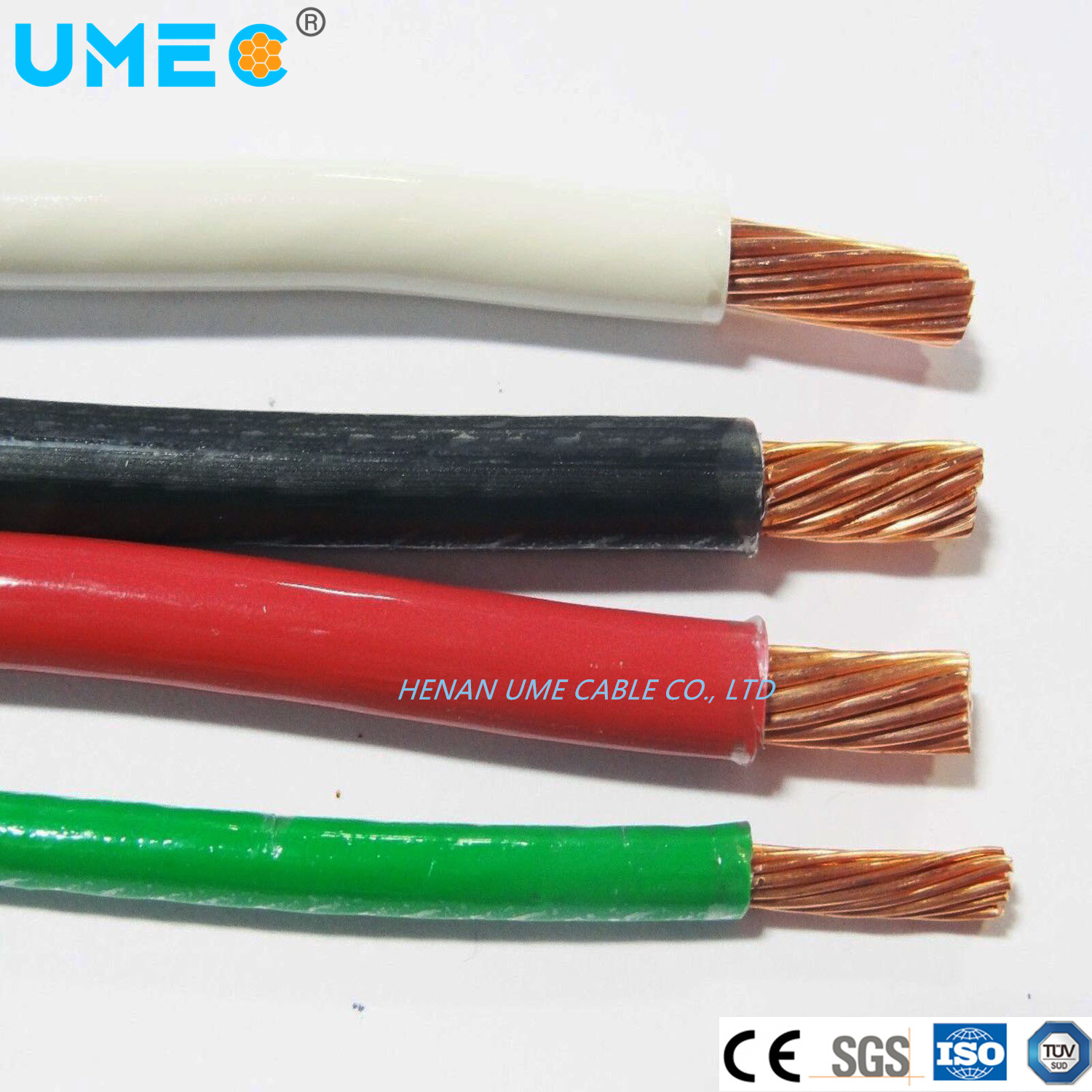 
                6 Thhn Negro Rojo Verde calibre AWG de PVC de nylon de la construcción de Cable de cobre trenzado
            