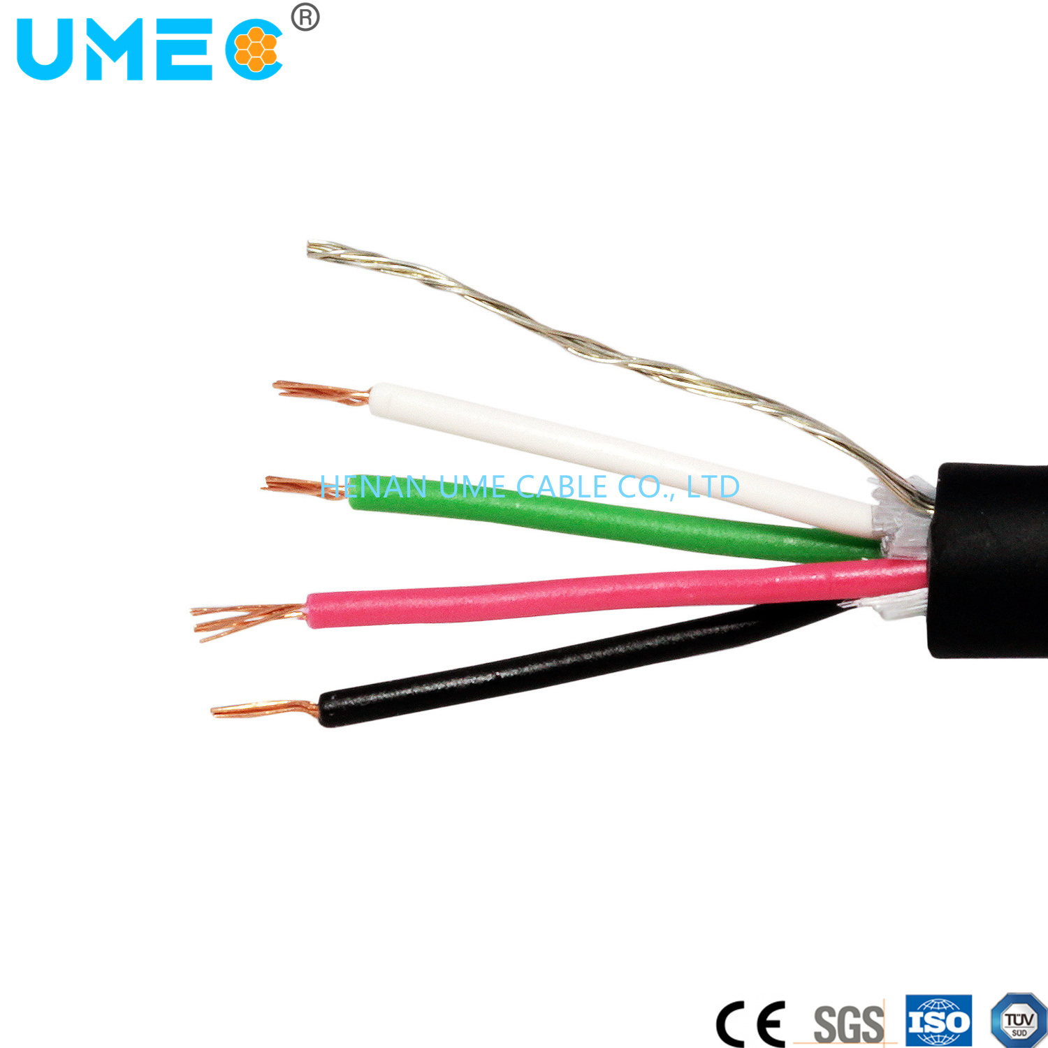
                Conductor de cobre estañado aislamiento PE Brarin de cobre estañado Protección Funda de PVC DMX512n Cable
            