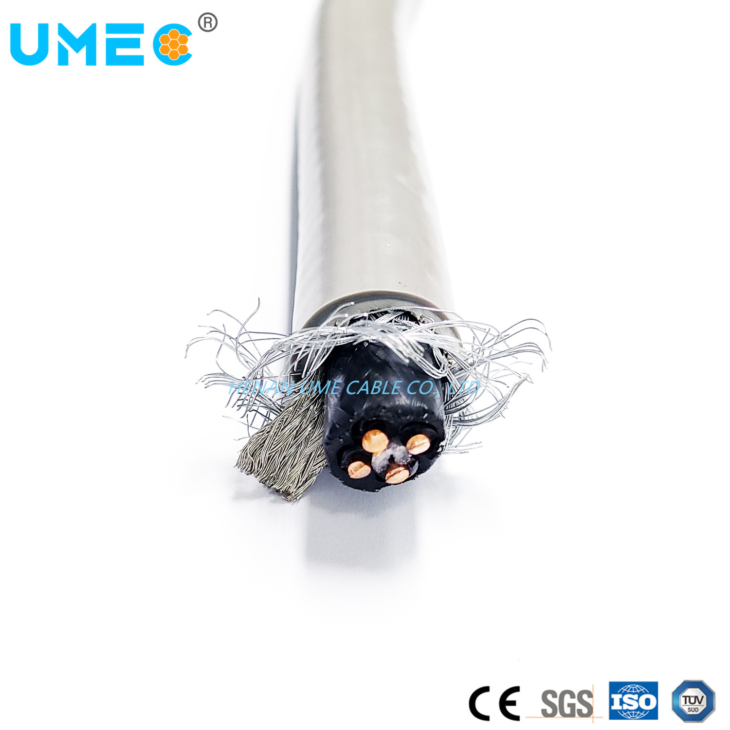 
                Cable de alimentación trenzado GSW de cobre estañado de 3 x 1,5 mm2 4 x 4 x 4 mm2 4X10mm2 0,6/1kV vo-Ymvkas
            