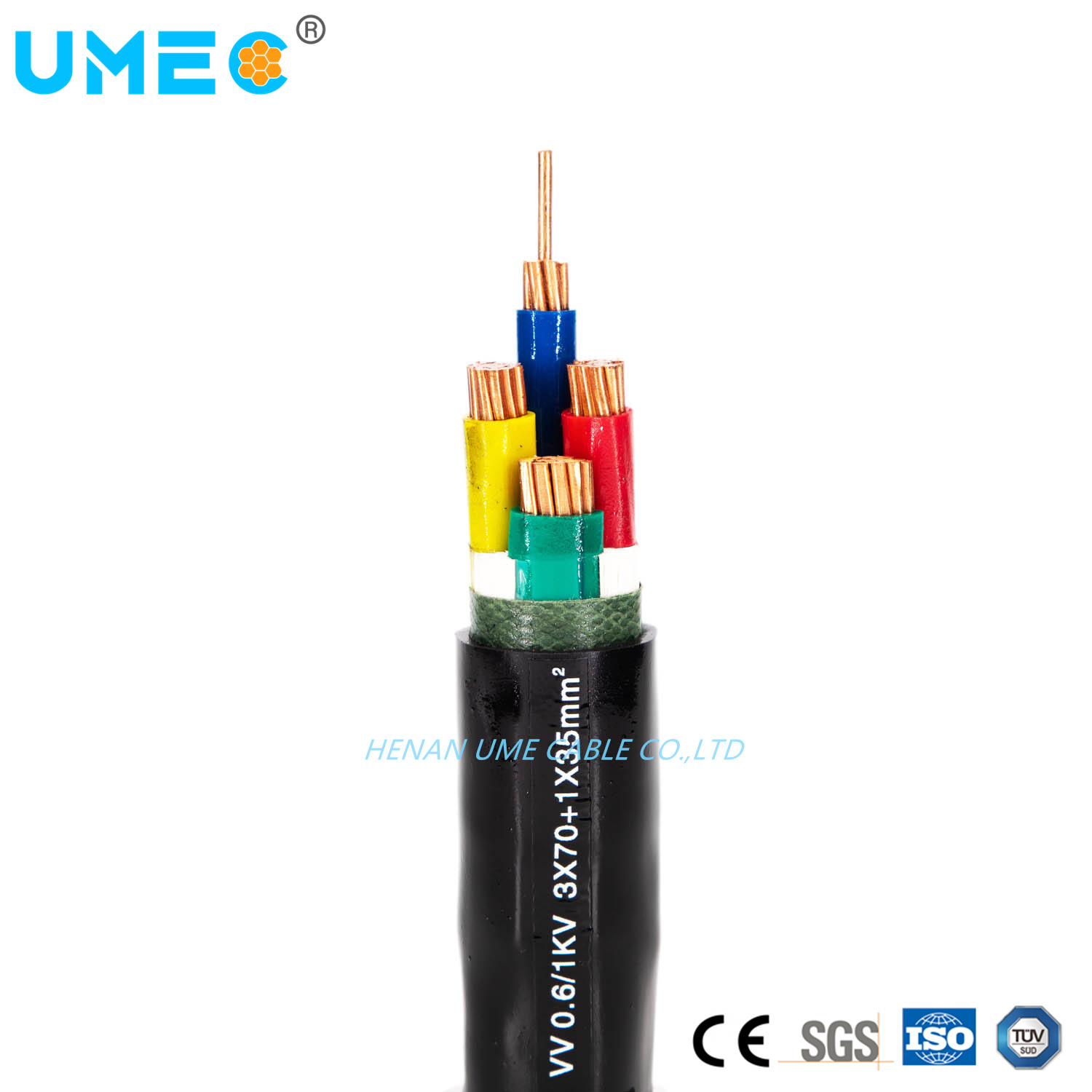 Top Selling Underground 0.6/1kv 3.6/6kv 1 2 3 4 5 Core Copper Conductor XLPE PVC Insulated Power Cable
