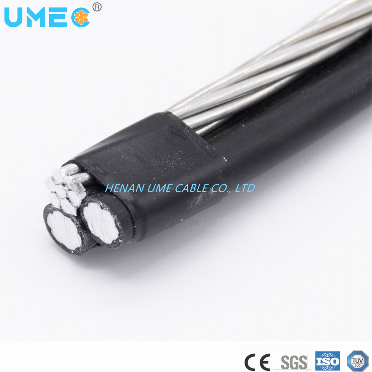 Triplex Cable AAC/AAAC/ACSR 2/4/6AWG 3 Strands XLPE Insulated Triplex Service Drop Cable