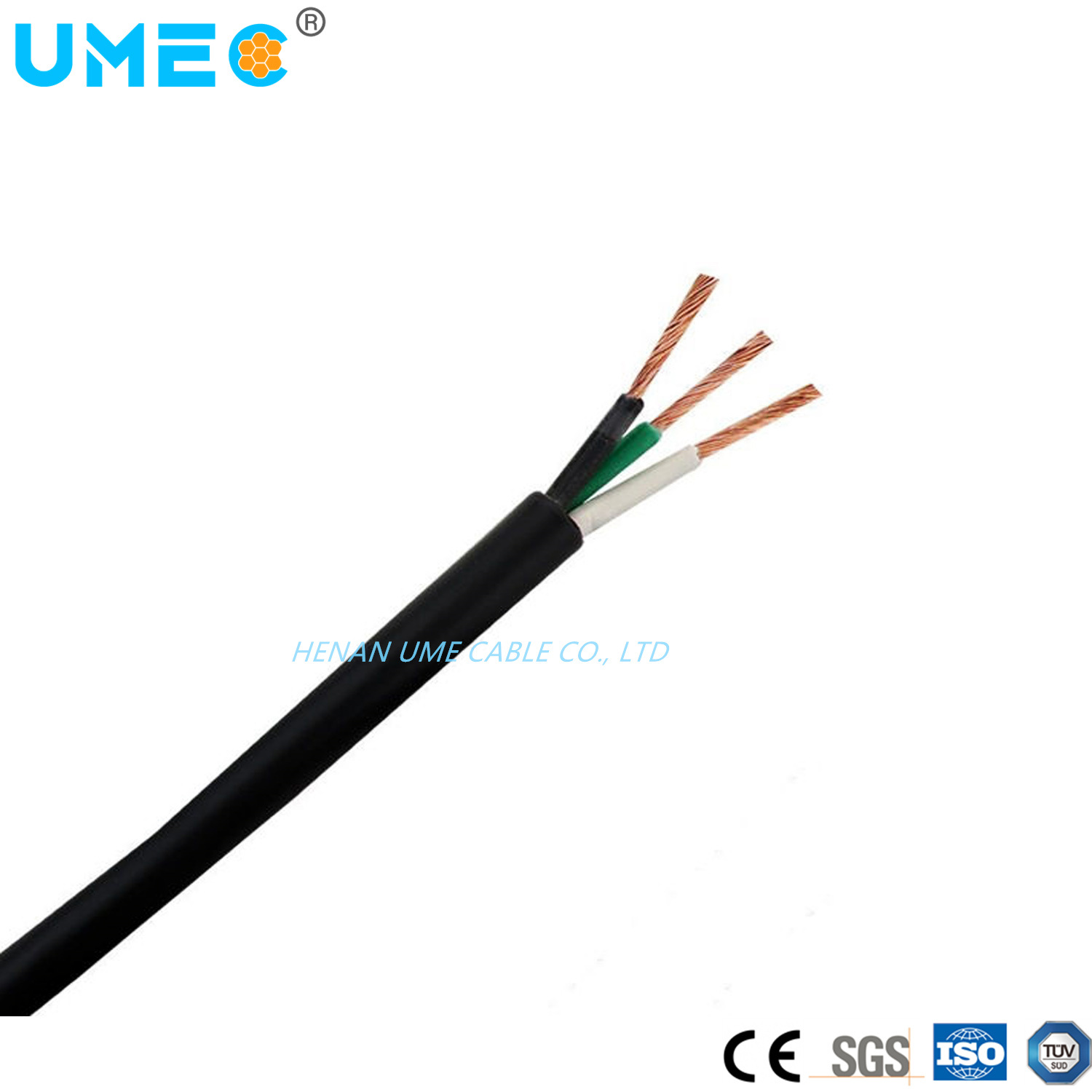 
                Tsj Tjs-N Cable recubierto de Nylon PVC 2X8AWG 3X8AWG alambre eléctrico
            