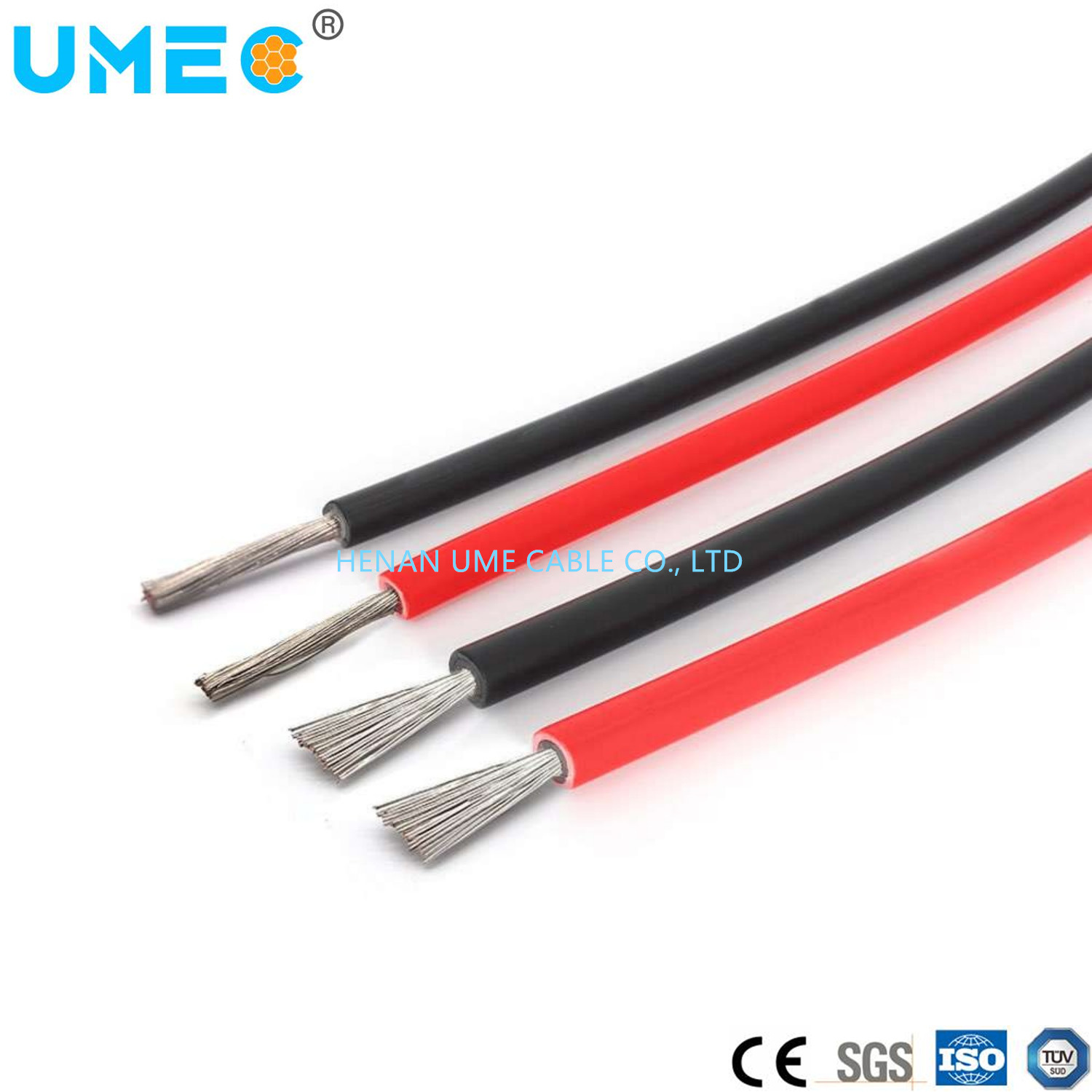 UV Resistant Solar Battery DC Solar System Cable Photovoltaic Connectors Cables PV1-F Cable Hffr PV Wire 6mm 10mm