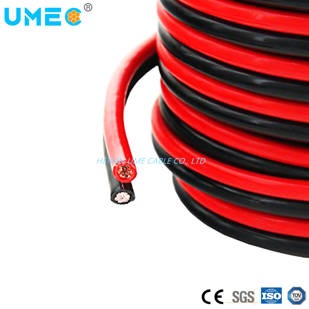 
                Soldadura roja y negra de calibre 4/0 AWG 4/0 de la Marca UME Cable de cobre de la batería de plomo y del coche cable de soldadura del alambre
            