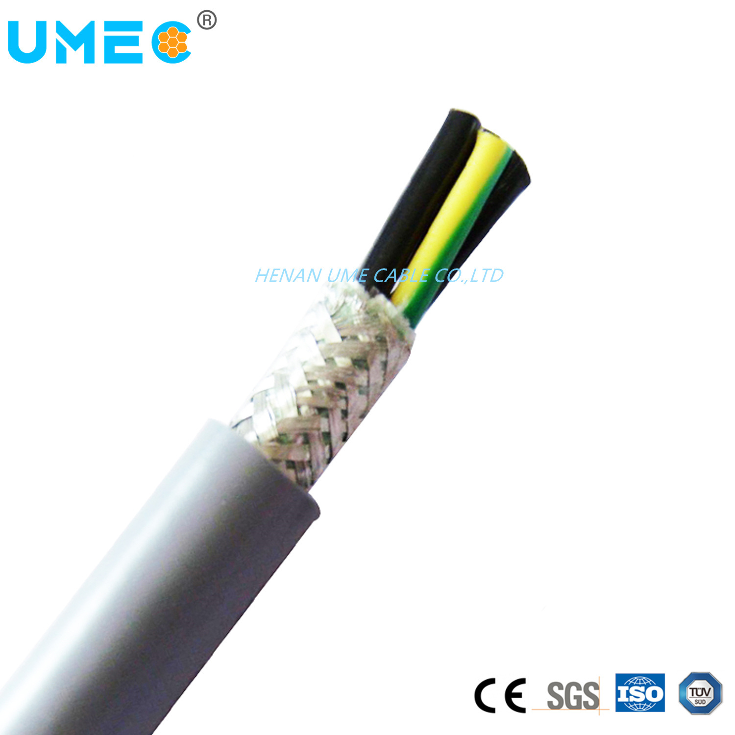 Utility Copper Conductor PVC Insulated and Sheathed Braiding Shielded Control Cable