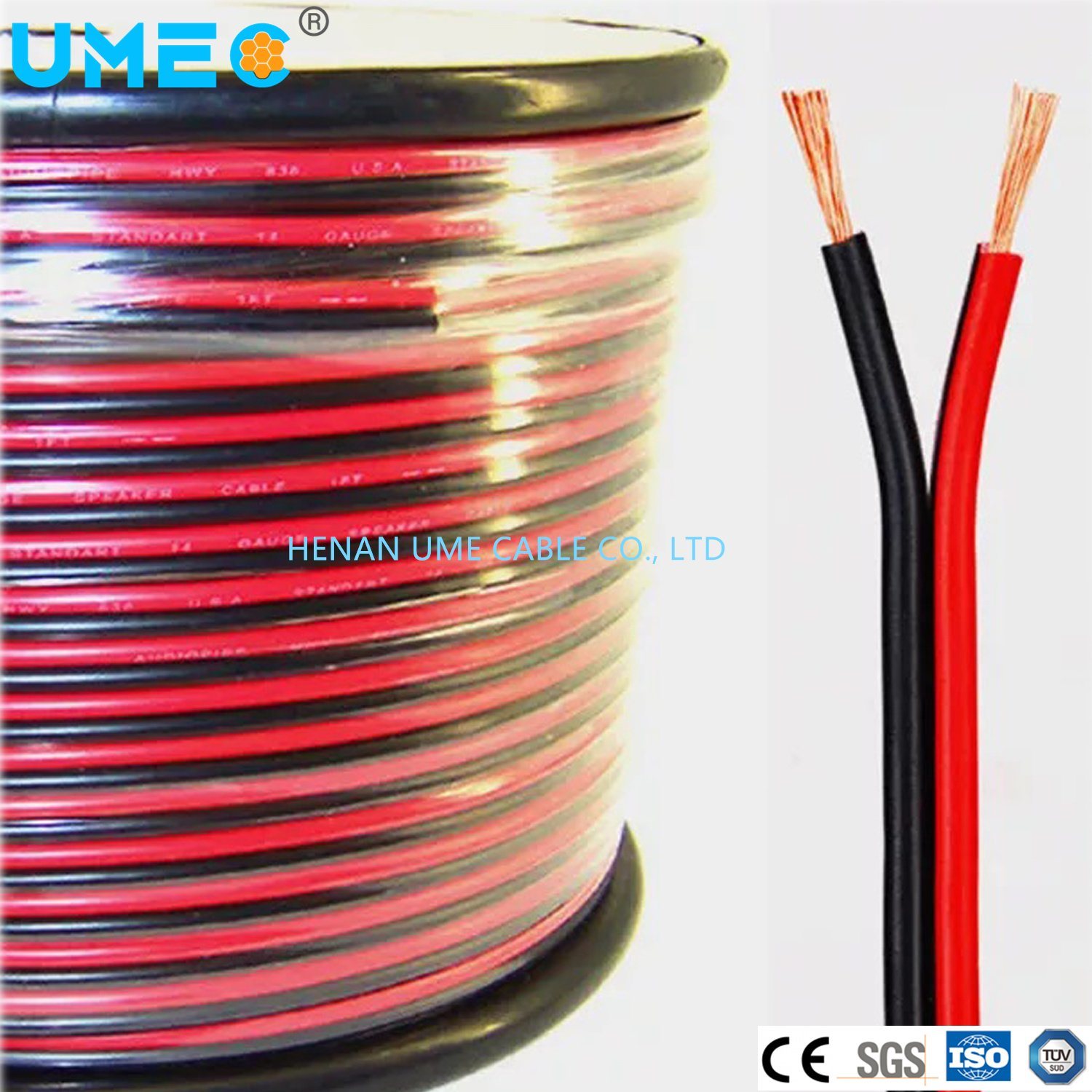 Китай 
                Оптовая торговля 14AWG электрический провод освещения провод цепи Line-Voltage красного цвета черного цвета
              производитель и поставщик