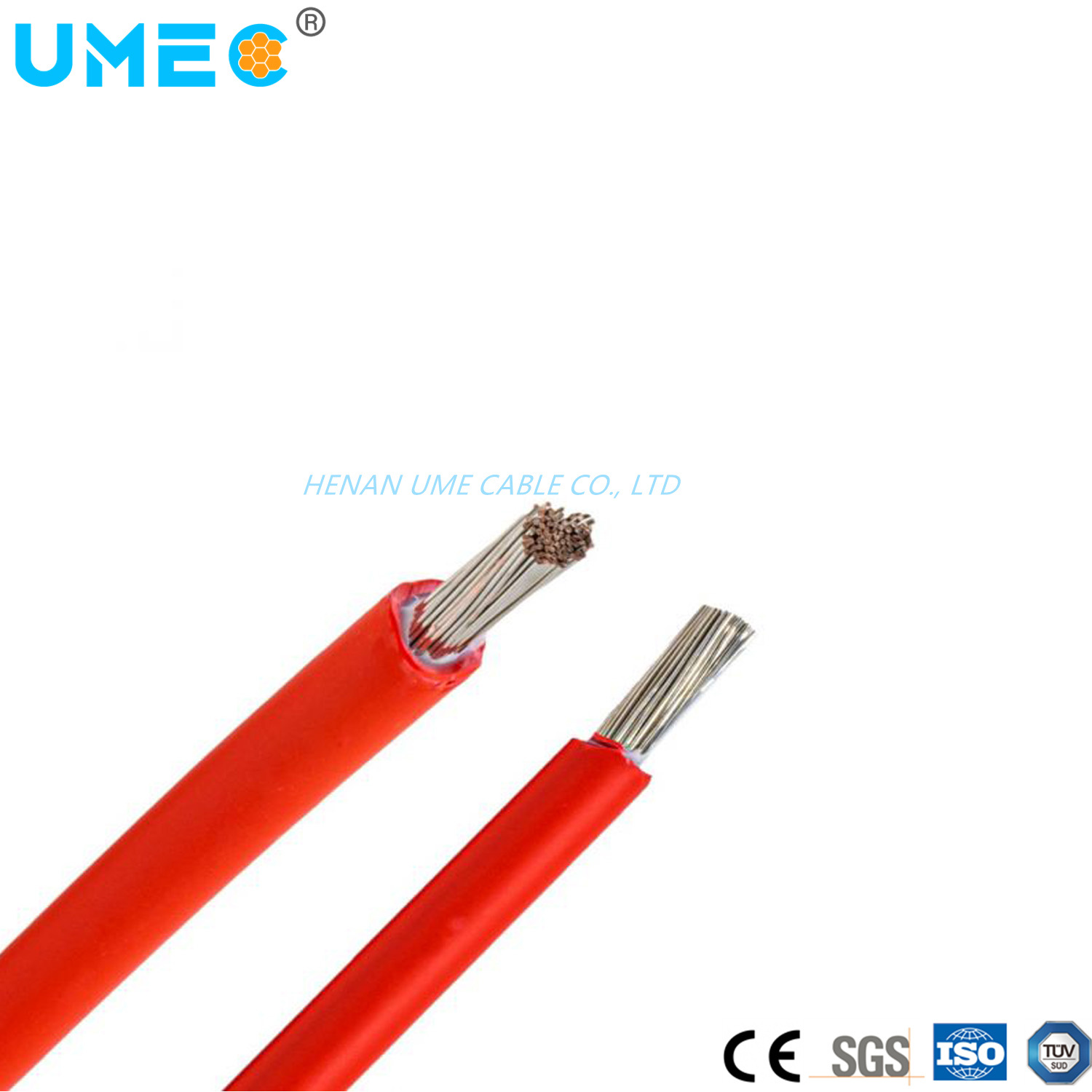 Wholesale Low Voltage Stranded Tinned Copper Conductor Xlpo Sheath DC Solar Cable PV1-F 1*4mm2