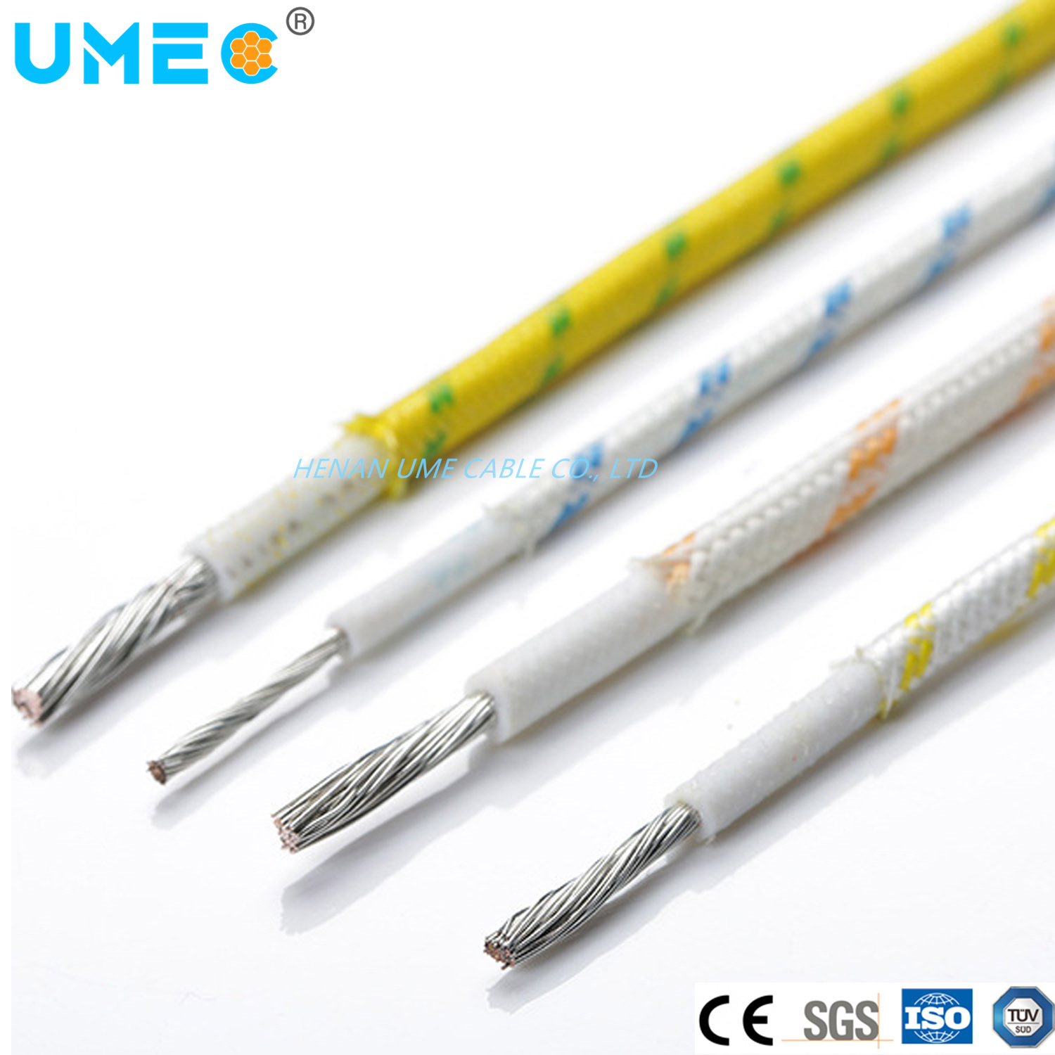 Chine 
                YG Agpp 2mm2 10mm2 jaune-vert fibre de verre tressé caoutchouc silicium 300V fils et câble de conducteur en cuivre étamé isolé 200c
              fabrication et fournisseur