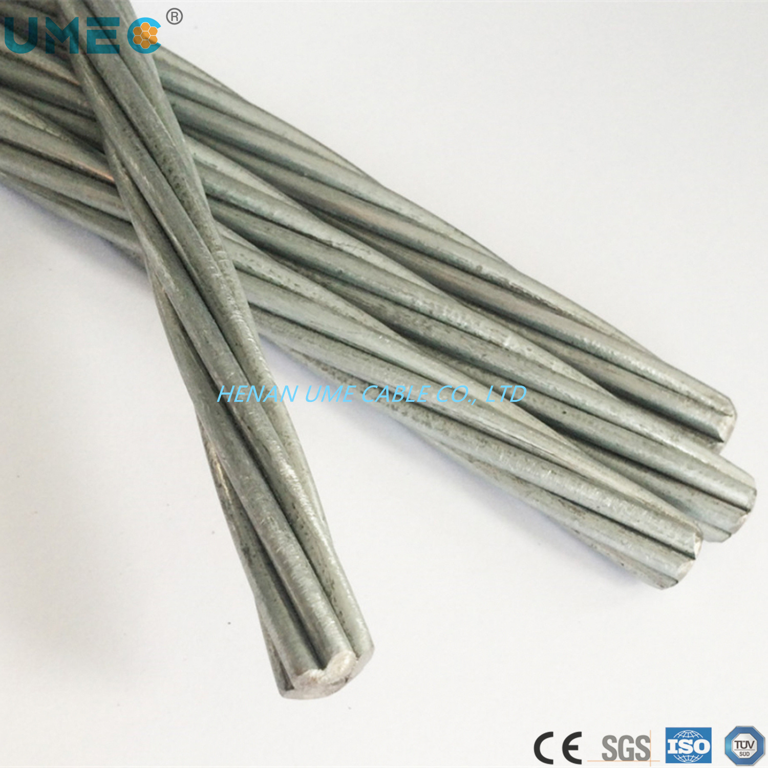 Zinc Coating Steel Core Electrical Power Transmission Lines Galvanized Steel Wire Strand