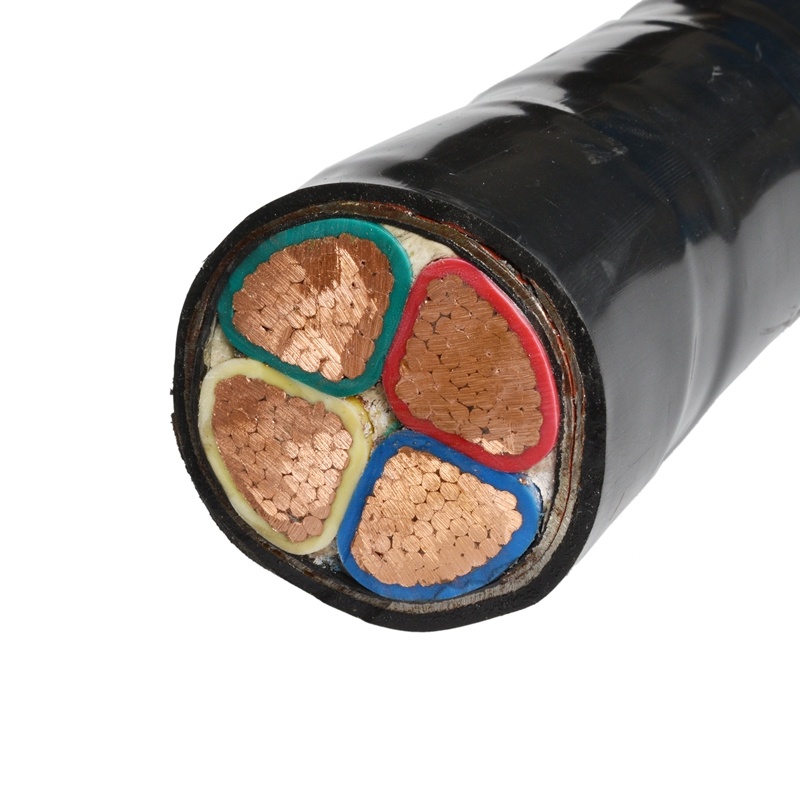 0.6/1kv 11kv 35kv 4 Cores Copper Stranded Wires XLPE/PVC Insulation and PVC Sheath Low Smoke Free Helogen Cable