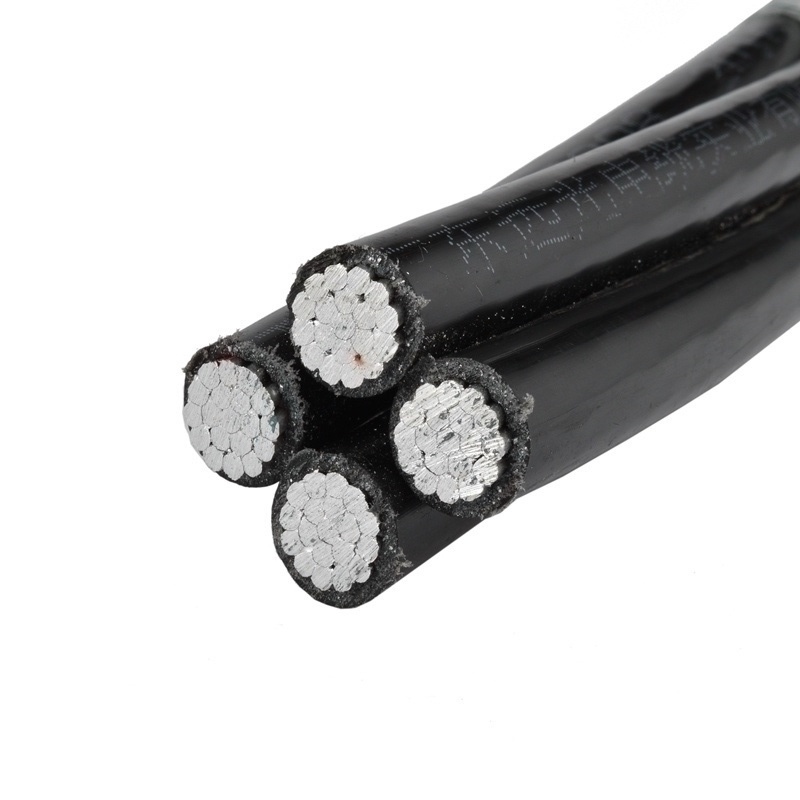 0.6/1kv PE Insulation Aluminum Conductor XLPE Insulation PE Insulation Duplex Truiplex Aerial Bundled Cable Electric Cable