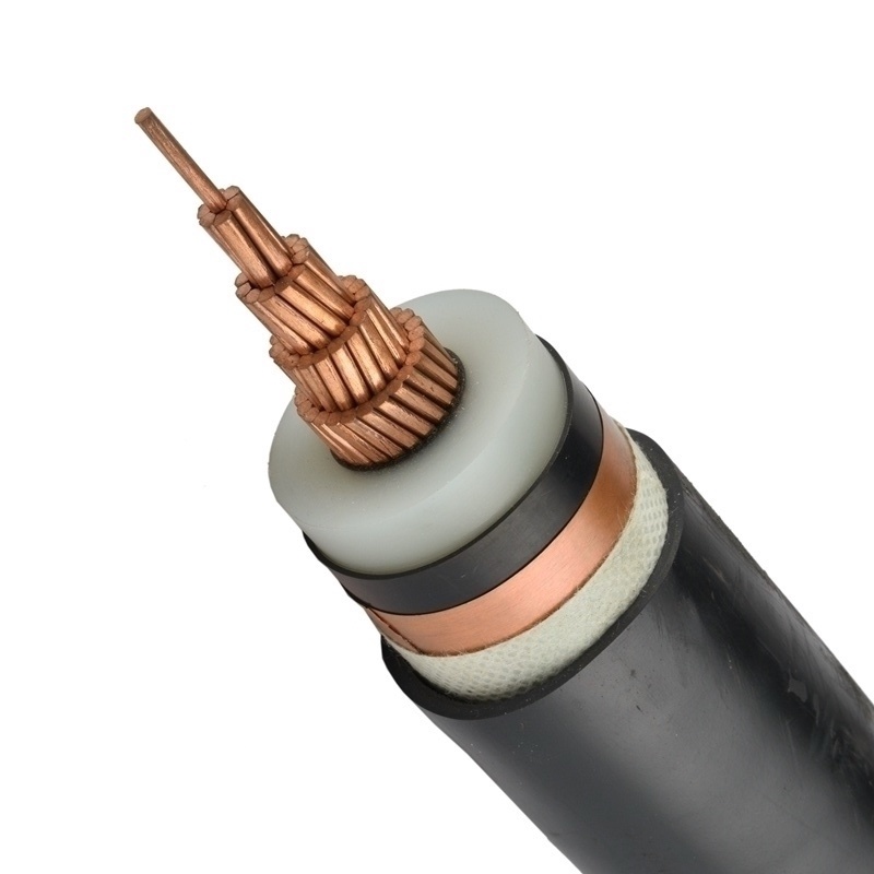 
                35kv 3x 300mm2 Isolamento XLPE suave fita de cobre um rastreio de fio de aço cabo blindado à prova de água exterior em PVC cabo de freio de bainha
            