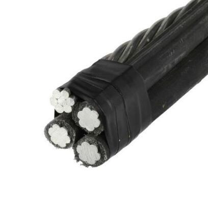 BS7807 0.6/1kv ABC Cable 2 X 35mm2 4 X 50mm2 Compacted Aluminum Al1350 Conductor Black XLPE Insulated Weather Resitance