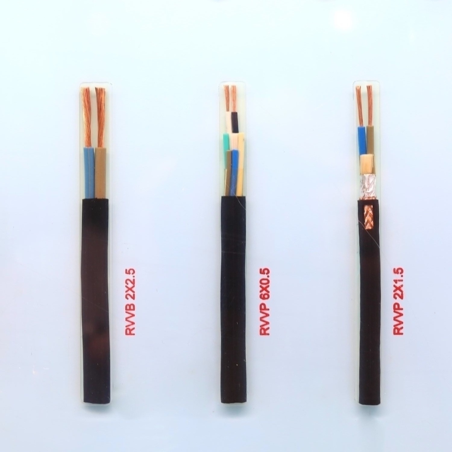 IEC60227 450/750V Single Core Two Cores Three Cores 3 X 1.5mm2 3 X 2.5mm2 3 X 4mm2 PVC Insulated and PVC Sheath Copper Wire Braiding Screen Flexible Cable