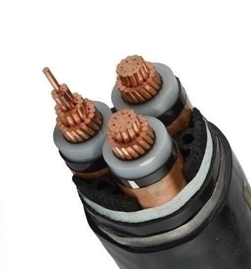 
                IEC60502 0,6/1kV bis 35kv Netzkabel 630 mm2 3 X 185 mm2 Kupferleiter XLPE isoliertes Kupferband abgeschirmtes PVC ummantelt Elektrik Kabel
            