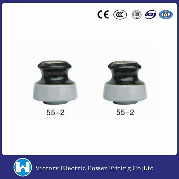 China 
                                 ANSI de cerámica de baja tensión aislante tipo de pasador 55-2                              fabricante y proveedor