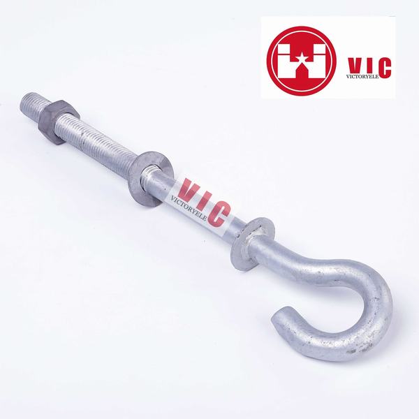 China 
                        Galvanized Pigtail Hook Bolt for Pole Line Hardware
                      manufacture and supplier