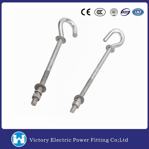 China 
                        Galvanized Screw Bolt Hook for Linking Fitting
                      manufacture and supplier