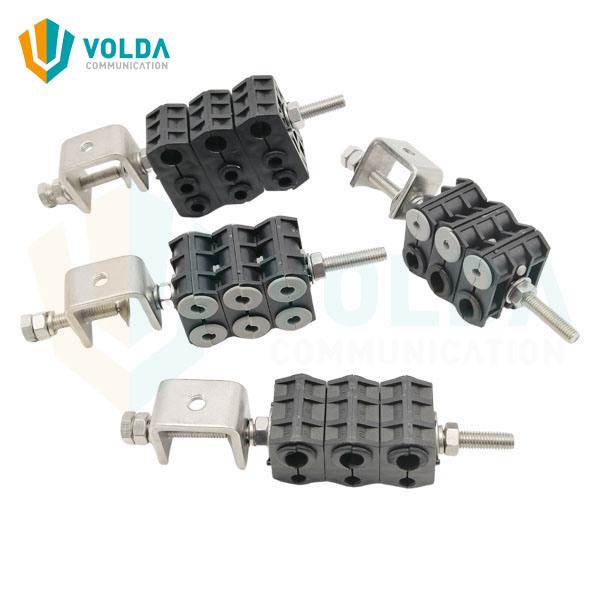 Outdoor Use Telecom Tower Fiber Cable Clamp 7mm and 9-14mm