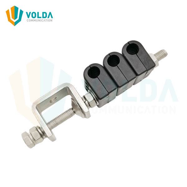 Single Hole SS304 Feeder Clamp for Rg8 Coaxial Cable