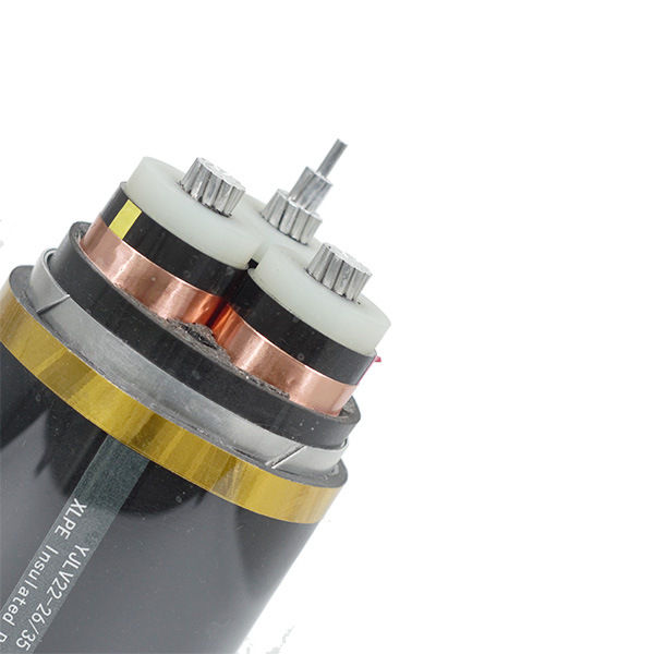 
                Cable eléctrico negro blindado para exteriores resistente al agua de 25mm 3 núcleos
            