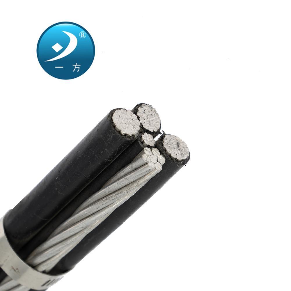 
                11kv Алюминиевый ABC сервисный сброс над электрическим кабелем ПВХ XLPE Производитель изолированных двухсекционных/трехсекционных/QUADRUPLEX кабелей
            