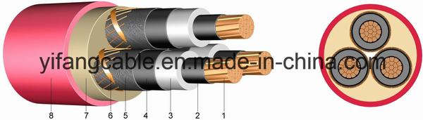Китай 
                                 19/33 (36) кв 3X300мм2 алюминиевых проводников XLPE изоляцией ПВХ пламенно бронированных кабель питания BS-6622 IEC60502                              производитель и поставщик