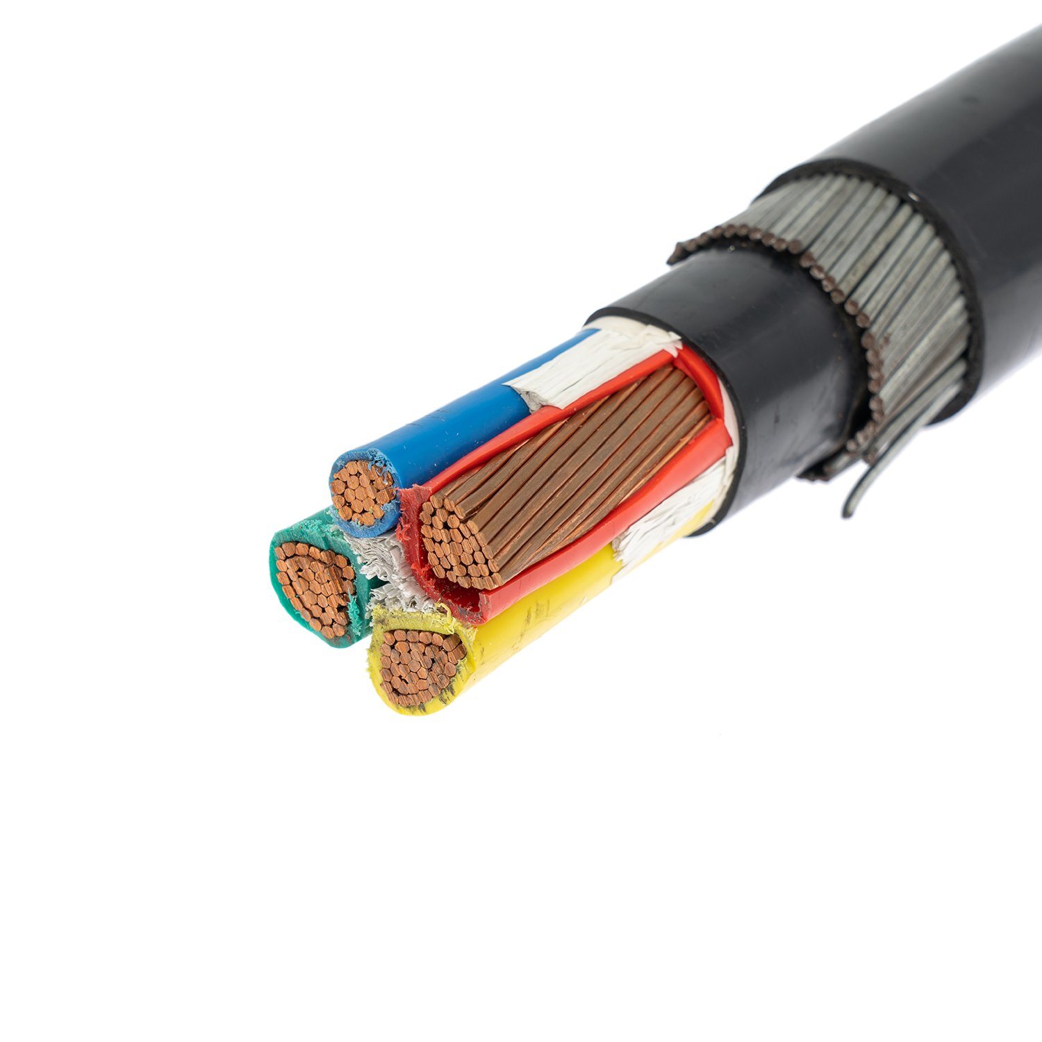 
                3X50+2X25mm2 3*120+1*70 cable Yjv cable XLPE cable de alimentación Swa PVC Cable eléctrico blindado
            