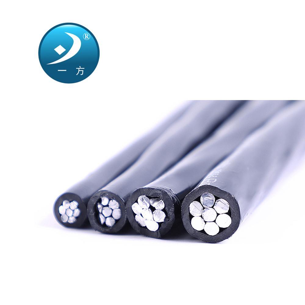 ASTM BS NFC IEC DIN Standard Triplex Neutral-Supported Cable Type Ns75 600 V LLDPE Insulation ACSR Neutral CSA Listed Aluminum Conductor ABC Cable Aerial Bundle