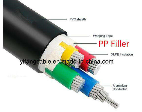 
                La personalización básica Núcleos múltiples aislamiento XLPE Cable de alimentación Cable de aluminio 4x70mm 4x150mm2
            
