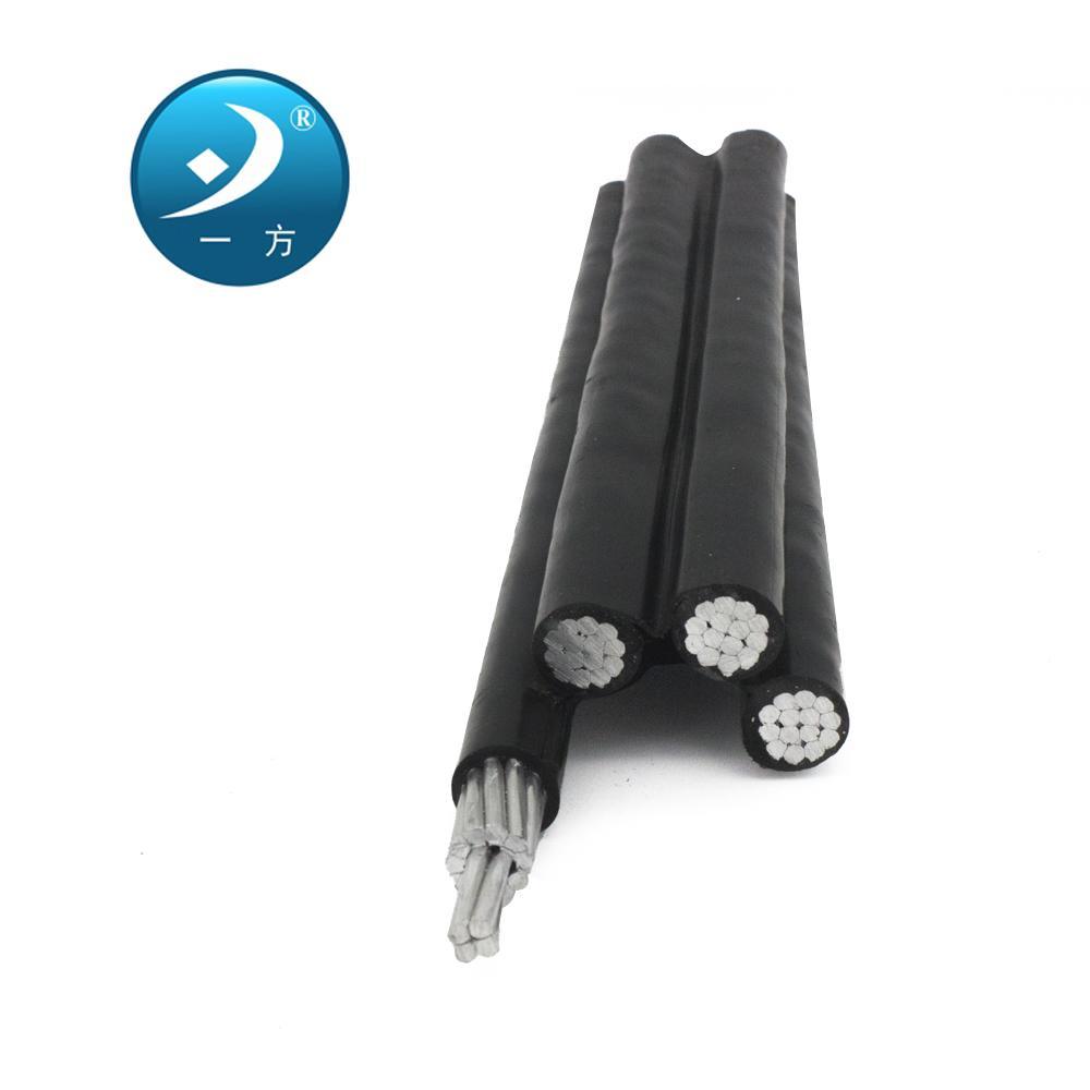 
                Câble d′antenne aérien isolé XLPE à conducteur en aluminium électrique de puissance 0.6/1 kv, câble duplex/triple/Quadruplex, fil URD/ABC
            