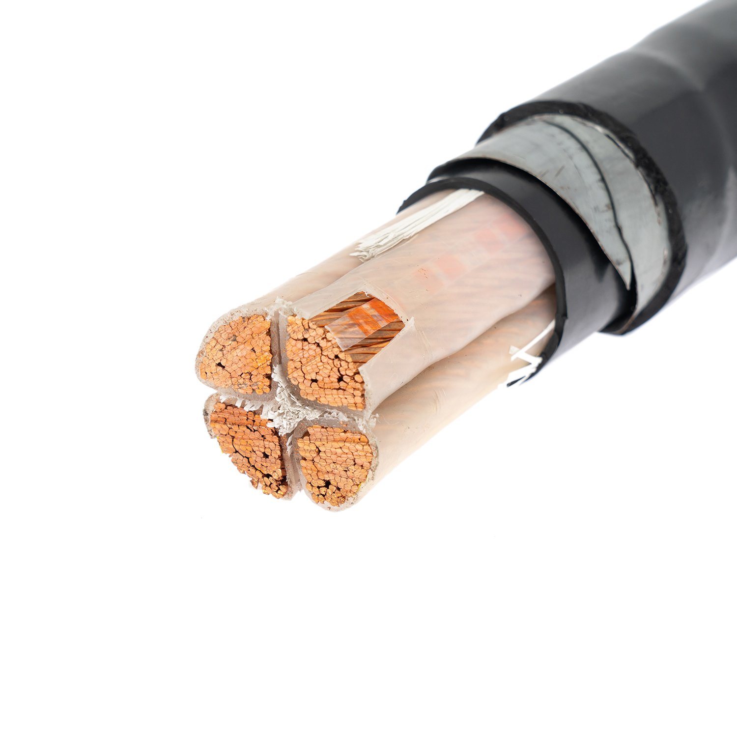 
                IEC60502 0.6/1kv Cable eléctrico de 3 x 240mm2 Cable de acero de revestimiento exterior de PVC 600/1000V AR02V 4core 70 Sqmm Al/XLPE/funda de PVC el cable eléctrico
            