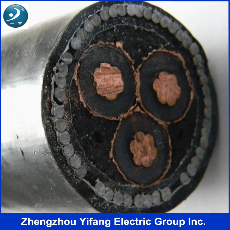 Medium Voltage Single Core XLPE Insulated Aluminum Copper Conductor Underground 3 Core Electric Power Cable for Medium Voltage