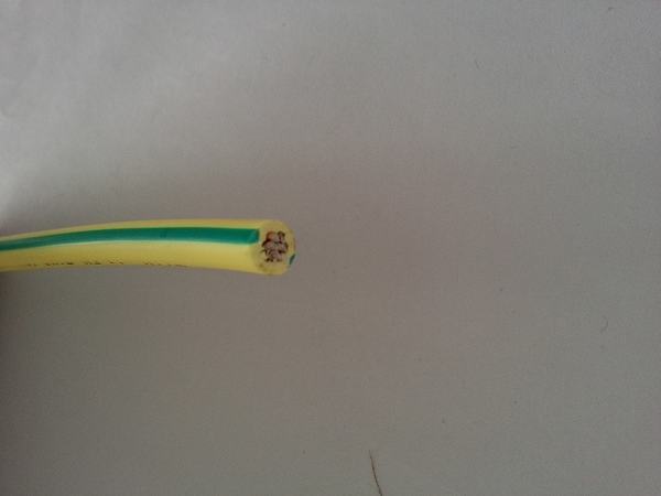 PVC Coated Copper Electric Housing Wire with Yellow/Green Color