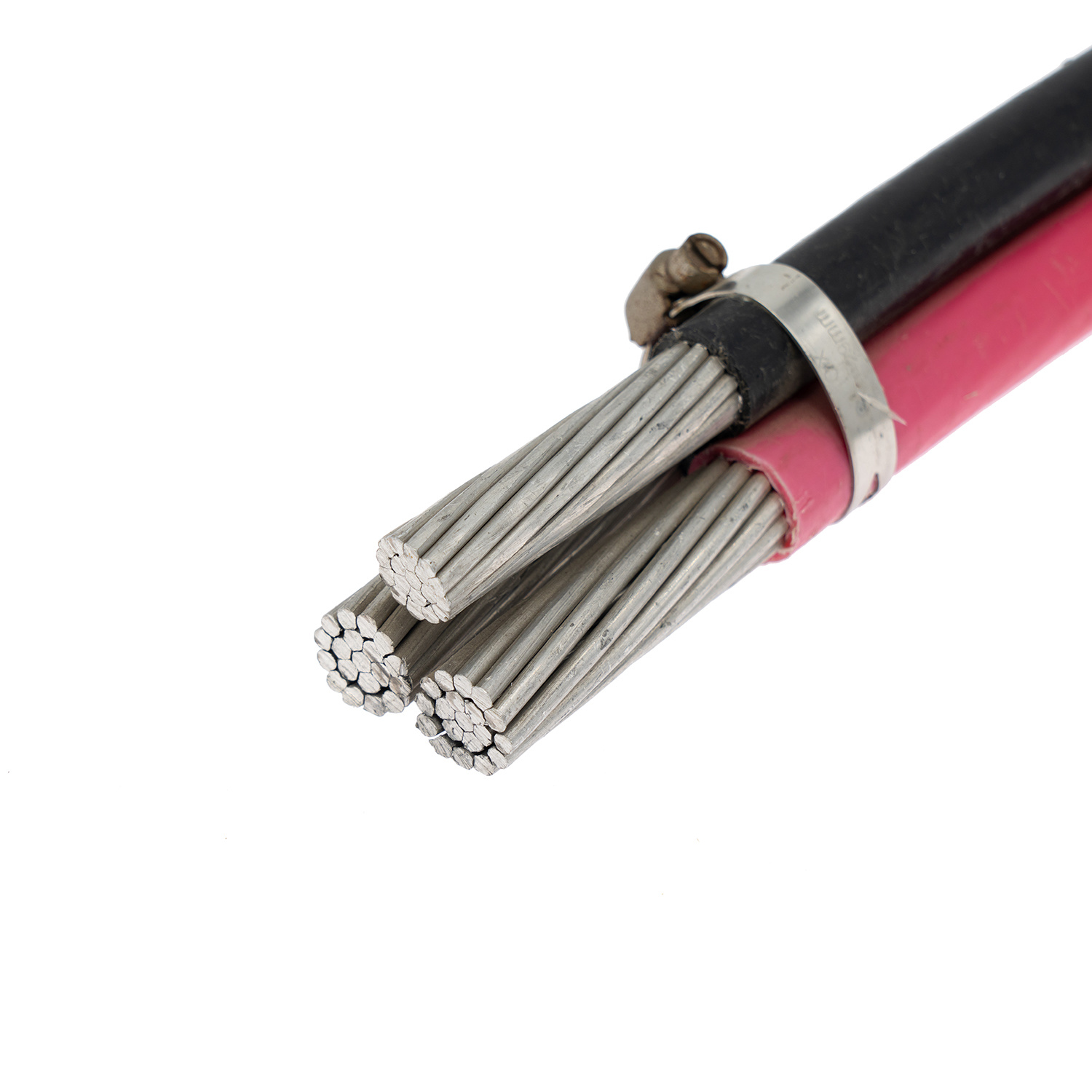
                PE XLPE PVC Conductor de aluminio con aislamiento de paquete de antena de cable ABC autoportante de aluminio tipo Caai de 1X25+Na25mm2 para la transmisión de electricidad
            