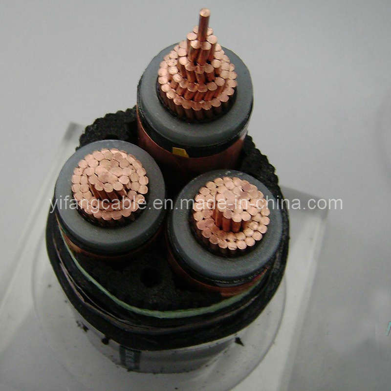 China 
                Cable de tensión media de tres núcleos de núcleo simple de PVC o PE Cable de tensión media revestido
             proveedor