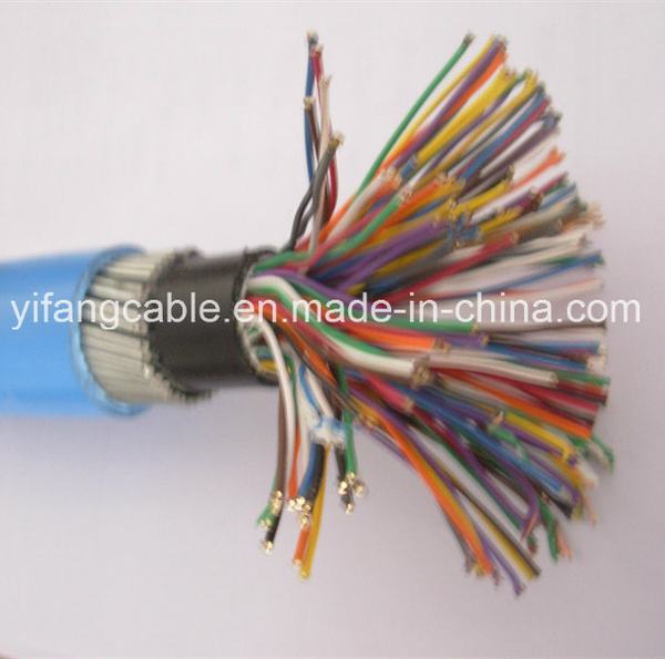 Chine 
                                 Câble téléphonique 75 paire 0,8 mm Cu/PE/feuille de Mylar/swa en aluminium/PVC                              fabrication et fournisseur