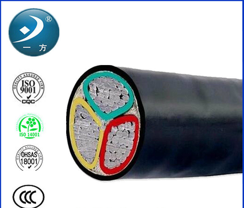 
                Отсутствие короткого замыкания XLPE Yjv Unarmored ПВХ оболочки кабеля питания низкого напряжения 3 основных электрических подземных кабелей с алюминиевыми
            