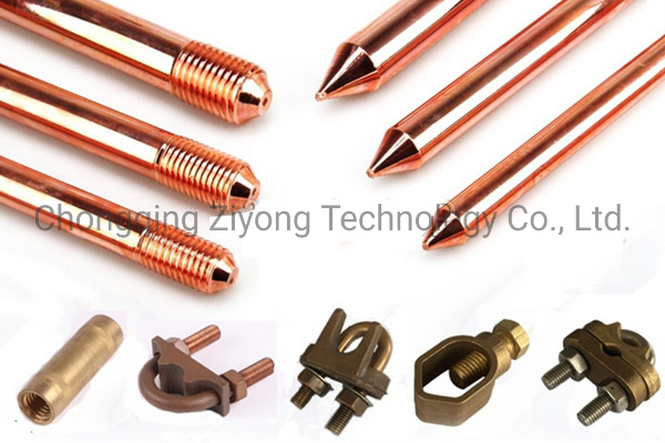 China 
                Copper Bonded Earth Rod Copperweld Ground Rod
              manufacture and supplier