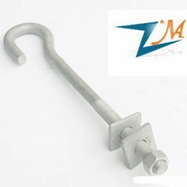 China 
                        Pigtail Hook with Nut and Washer Support Cable
                      manufacture and supplier