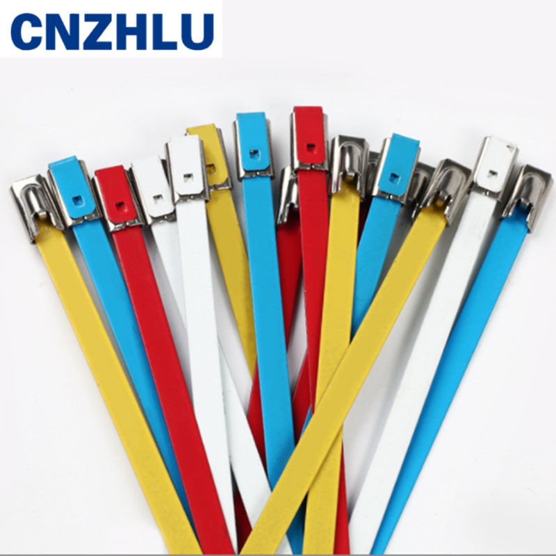 4.5*300mm PVC Coated Metal Wire Stainless Steel Cable Tie Used to Bundle Cables Supplier