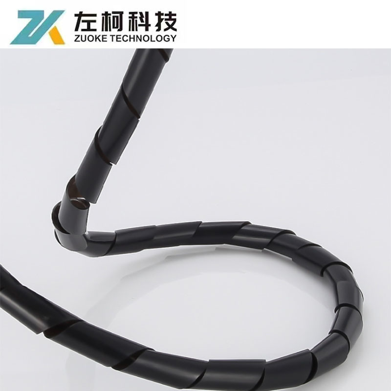 
                Ajuste personalizado de 8mm Organizador de cables de la manguera de cable de plástico de polietileno ordenado de la banda de enrollado en espiral de envoltura
            