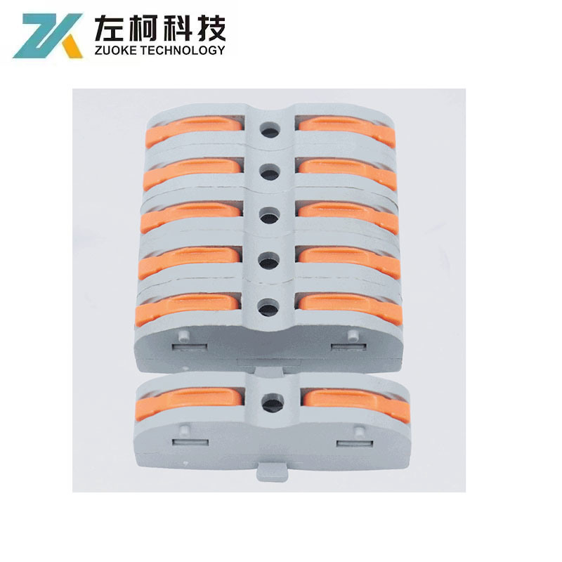 
                Conector rápido de cable de encaje a presión de conector rápido gris y naranja Conector de cable de empalme
            