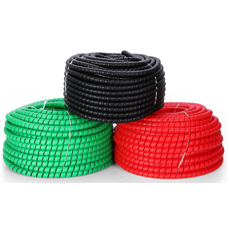 
                Nuovo dispositivo di protezione per cavi con fascetta a spirale in PE plastica Gestione cavi con guaina conservatrice per linee di cavi coperte
            
