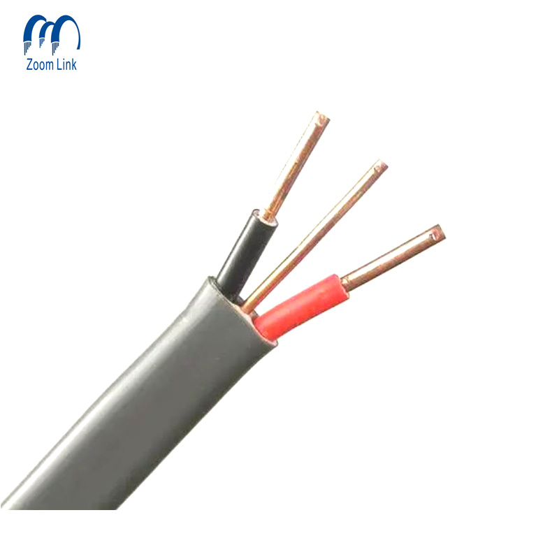 1.5 mm 2.5mm 4mm 6mm House Wire Flat Twin Earth Pure Copper Electric Wire Cable Flat PVC Wire Buliding Wire