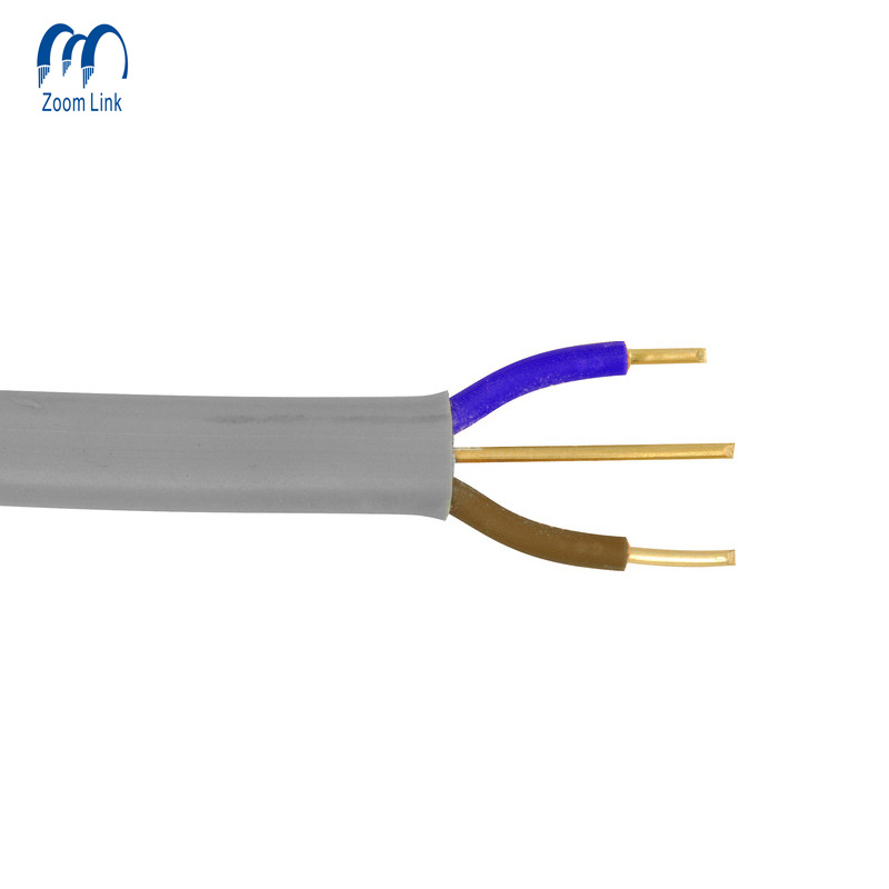 
                450/750V Multi-Core sólido o Conductor de cobre trenzado TPS plana Cable plano de alambre doble
            