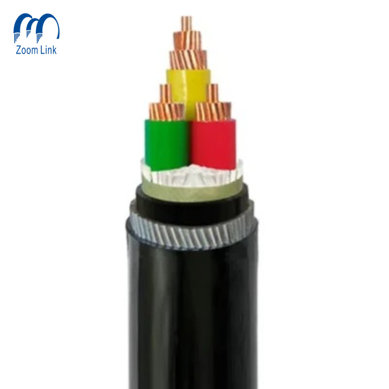 600/1000V Copper/Aluminum Power Cable Underground XLPE Cable Steel Wire