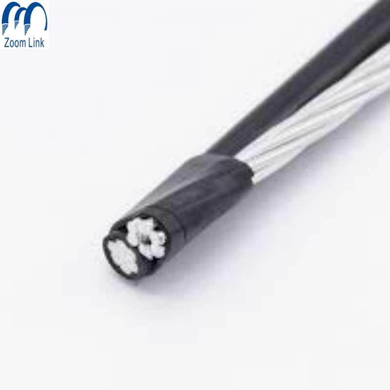 600V 1*6AWG+1*6AWG Insulated Electrical Overhead Duplex Service Drop ABC Aluminum Cable
